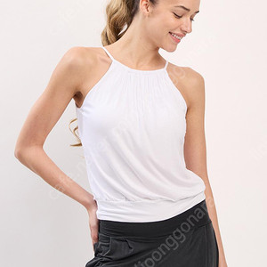 잇존어패럴 TT005 RELAX HALTER TOP 카키 화이트
