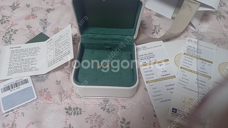 가격내림 메트로시티쥬얼리 디아만테 1부 랩다이아 귀걸이...--2