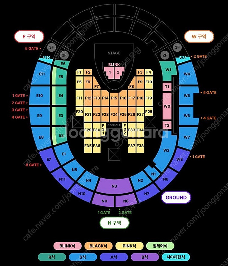 블랙핑크 고양 콘서트 블핑 플로어 2층 3층 연석 티켓...--0