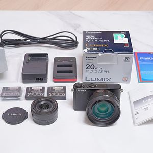 파나소닉 루믹스 GM1 + 루믹스 20mm f1.7ii 렌즈 + 루믹스 12-35mm 렌즈 풀세트 판매합니다.