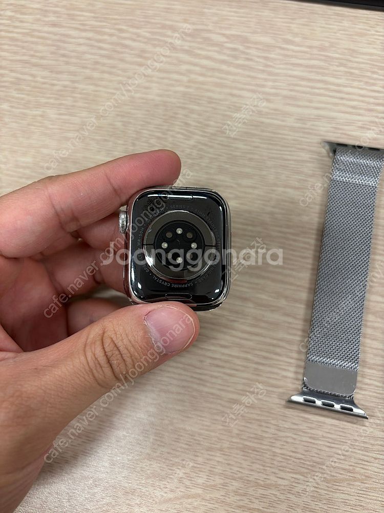 애플워치7 스테인레스 41mm 실버 밀레니즈 루프 세트...--5