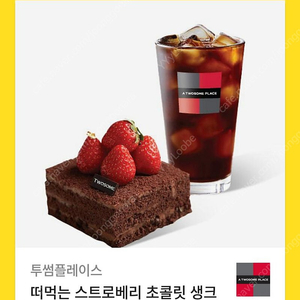 투썸플레이스 떠먹는 스트로베리 초콜릿 생크 림 + 아메리카노 R