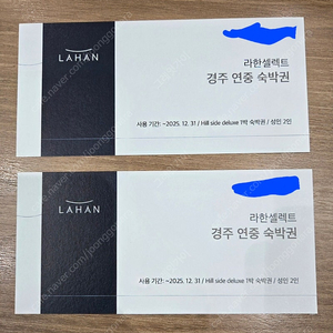 라한셀렉트 경주호텔 연중 숙박권