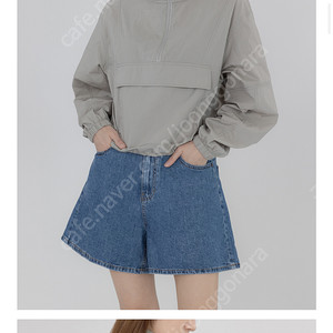 프븏스 pvcs 플레어 데님 쇼츠 중청 xs