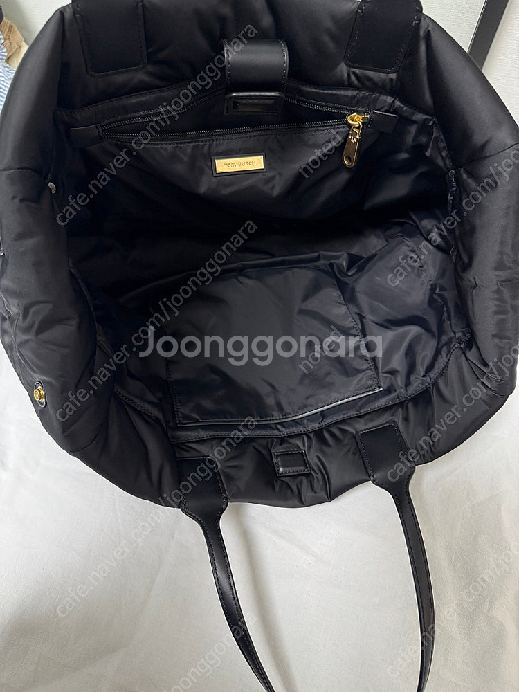 토리버치 엘라 푸퍼 토트백 블랙--4