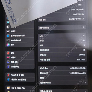아이패드 에어 4세대 스카이블루 256GB 와파 2세대 애펜2세대