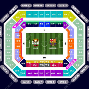 2025 FC 바르셀로나 바셀 내한 VS FC서울 프리미엄A석 14열 두자리 2연석 판매합니다!