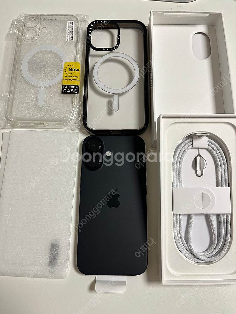 아이폰16 홍콩판 무음 128GB 블랙 새제품급--3