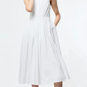 ASOS 슬리브리스 린넨 화이트 원피스