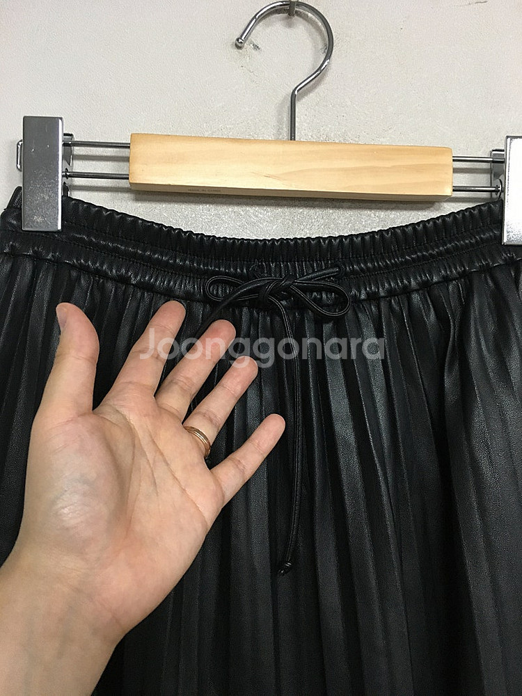 클럽모나코 레더 밴딩 플리츠 스커트 S / 랑방 마인 ...--1
