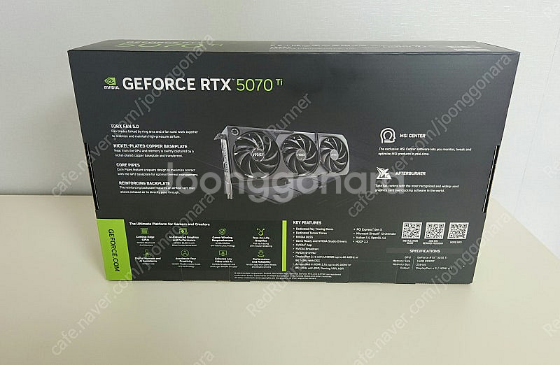 (미개봉) MSI 지포스 RTX 5070Ti 3X OC...--1