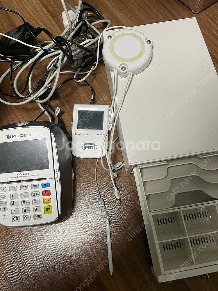 페이히어 유선 카드단말기+금전통+서명기+충전선 4구 세...--0