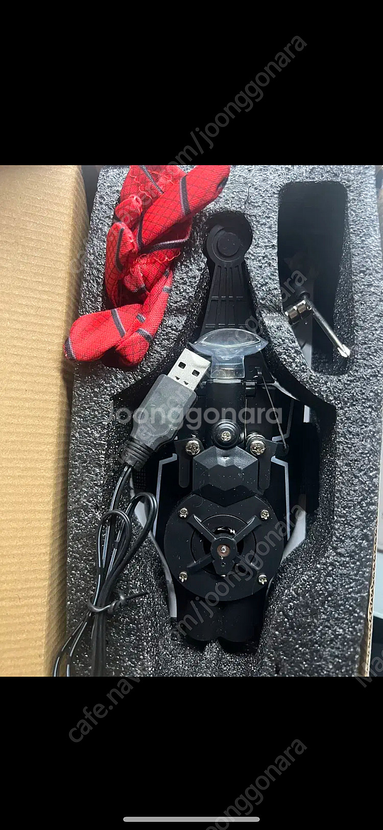 스파이더맨 웹슈터 자동발사 피규어 코스프레 블랙 블루--0