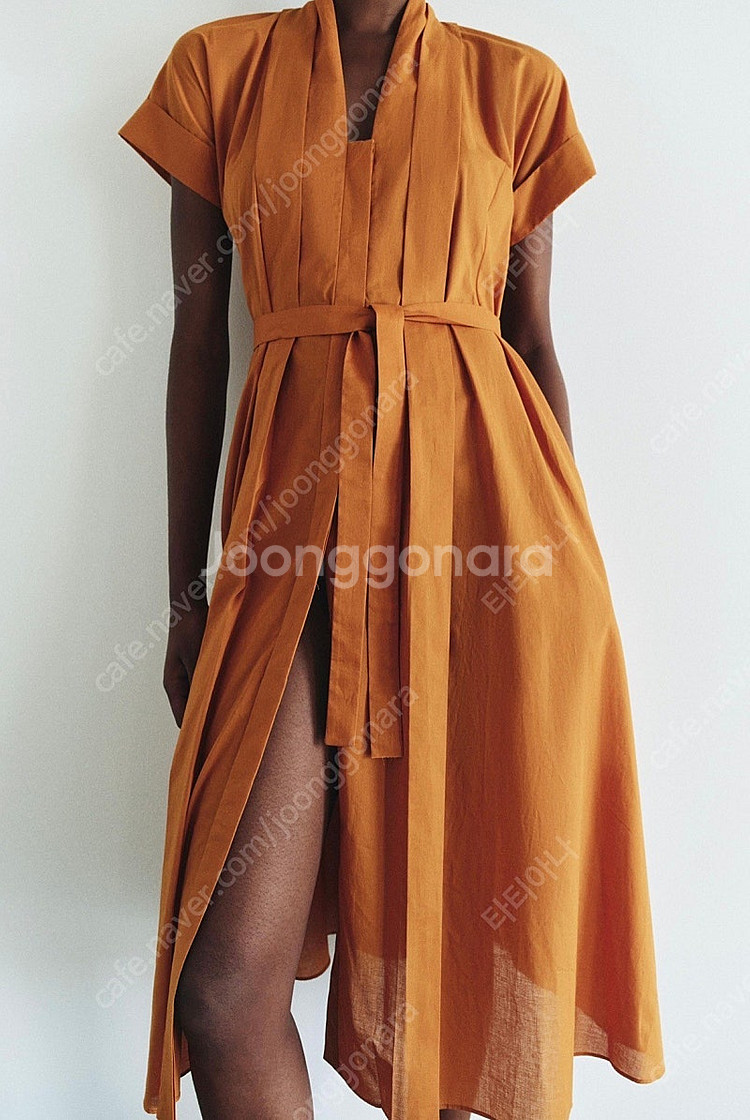 zara 자라 ZW COLLECTION 벨트 디테일 셔...--2