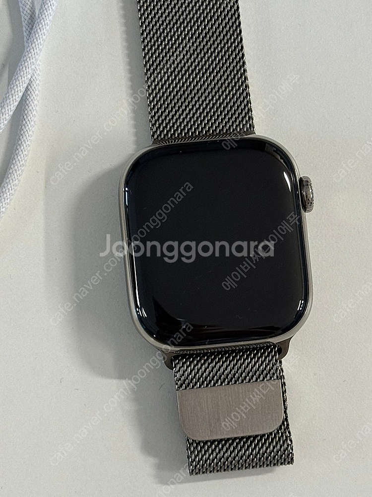 애플워치10 셀룰러+GPS 네추럴티타늄42mm+밀레니즈...--0