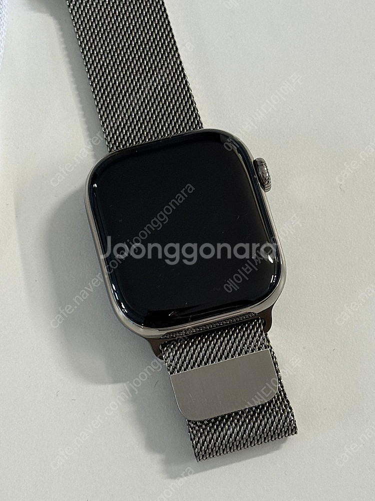 애플워치10 셀룰러+GPS 네추럴티타늄42mm+밀레니즈...--5