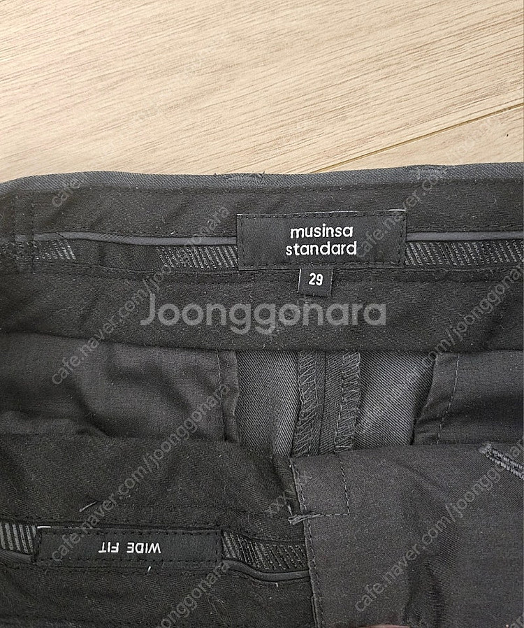 [ 29, 그레이 ] 무신사스탠다드 와이드 슬랙스--1