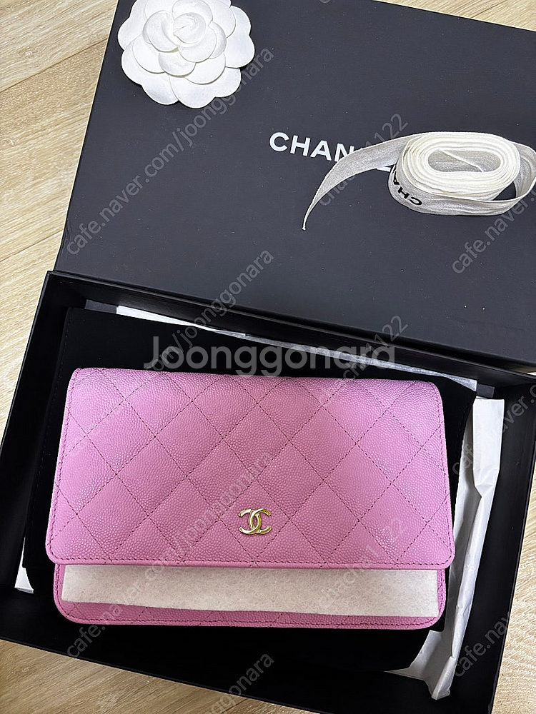 chanel 샤넬 핑크 캐비어 woc 크로스백--0