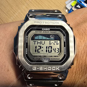 지샥 glx 5600 실버 풀메탈 커스텀 시계