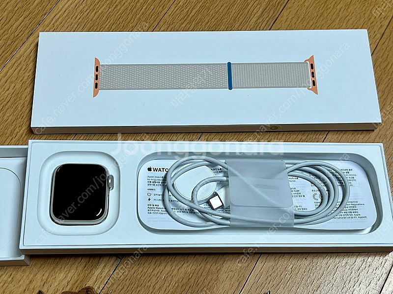 애플워치SE240mm스타라이트+스트랩 6개+풀커버케이스--0
