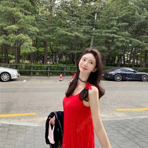 미미워 스슬드 스페셜 슬립 드레스 루비레드 새상품