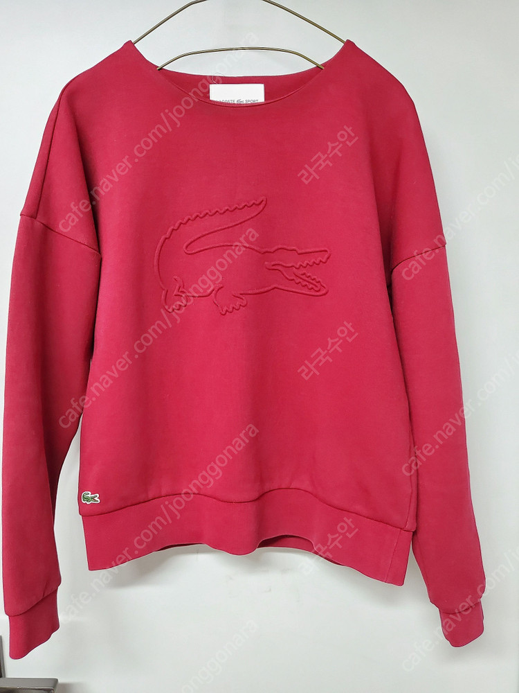 정품 라코스테 오버사이즈 3D 빅크록 맨투맨--1