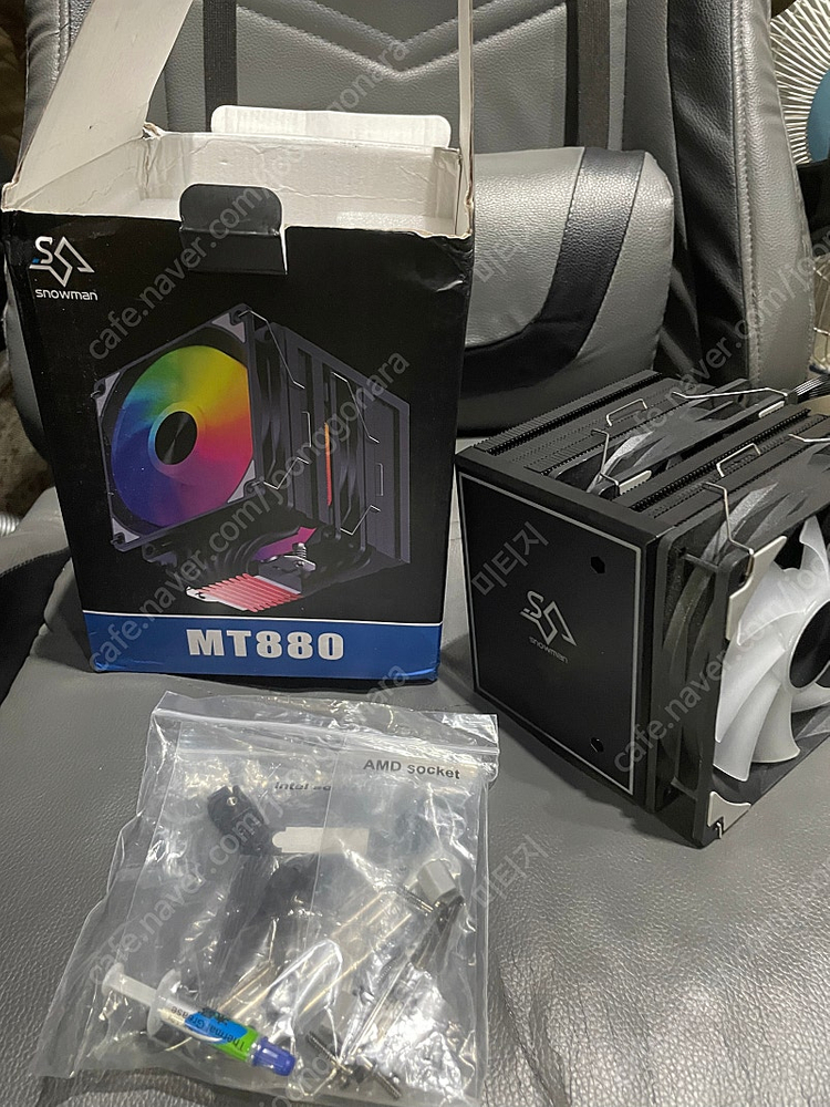 듀얼 공랭(램간섭x) 스노우맨 mt880 (snowman mt880) cpu 쿨러 이미지