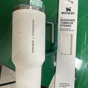 (중고)스타벅스 SS스탠리 그린페블 1183ml + 스트로크