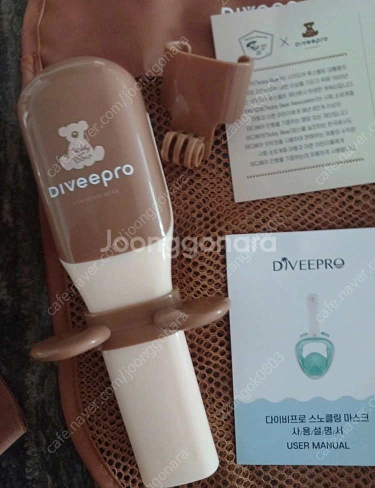 (거의새상품)다이비프로×테디베어 콜라보 스노쿨링 마스크...--4