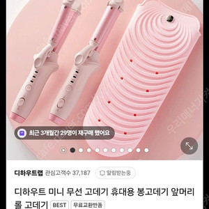 디하우트 미니 무선고데기 휴대용 봉고데기 앞머리