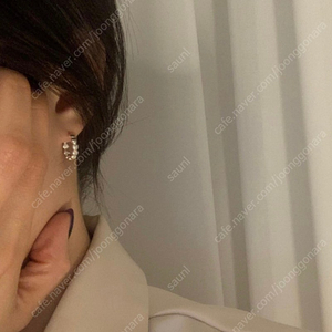 (새상품)실버 하트 원터치 링귀걸이