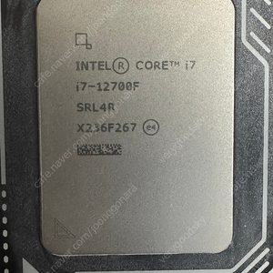 인텔 i7-12700F CPU 정품 팝니다