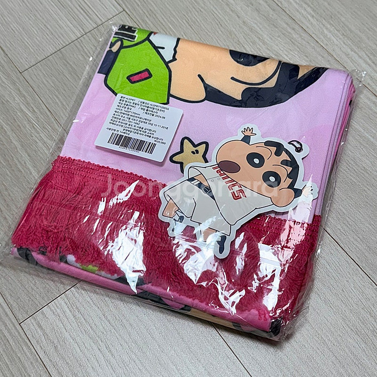(새상품) 롯데 자이언츠 짱구 초코비 핑크 머플러--1