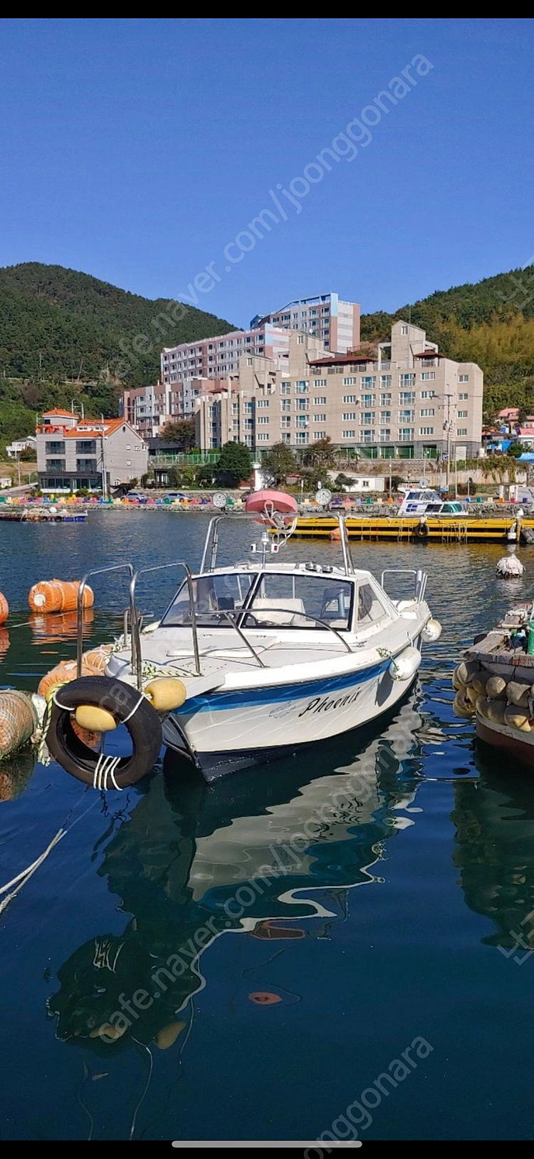 거제도 정박-낚시 • 레져. 90마력 선외기 보트 이미지