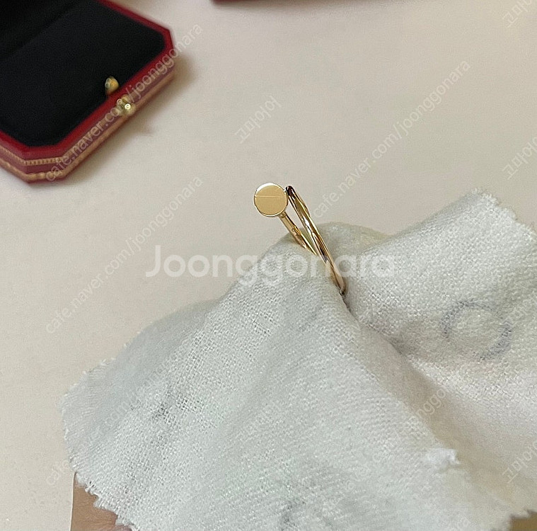 까르띠에 저스트 앵끌루 링 핑크골드 51사이즈 sm 반...--8