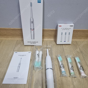 [미사용새상품]아투(AT-T-1001)음파 진동/전동칫솔(교체용칫솔모2개 포함)+교체용칫솔모(1세트-3개))
