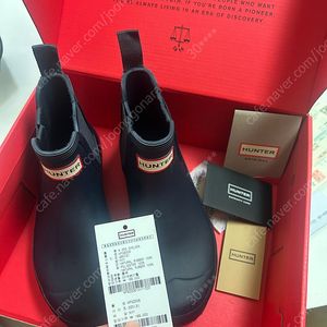 헌터 첼시 레인부츠 네이비 220