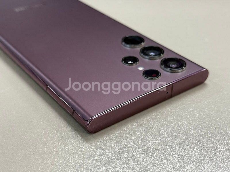 갤럭시S22울트라 버건디 256G 미파손 깨끗한 무잔상...--7