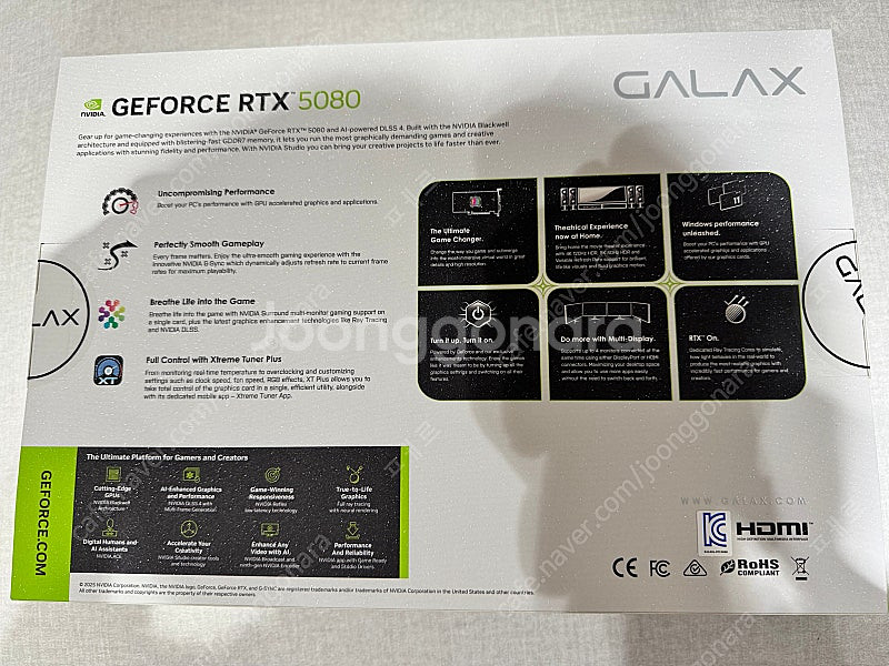 (미개봉) 갤럭시 GALAX 지포스 RTX 5080 W...--3
