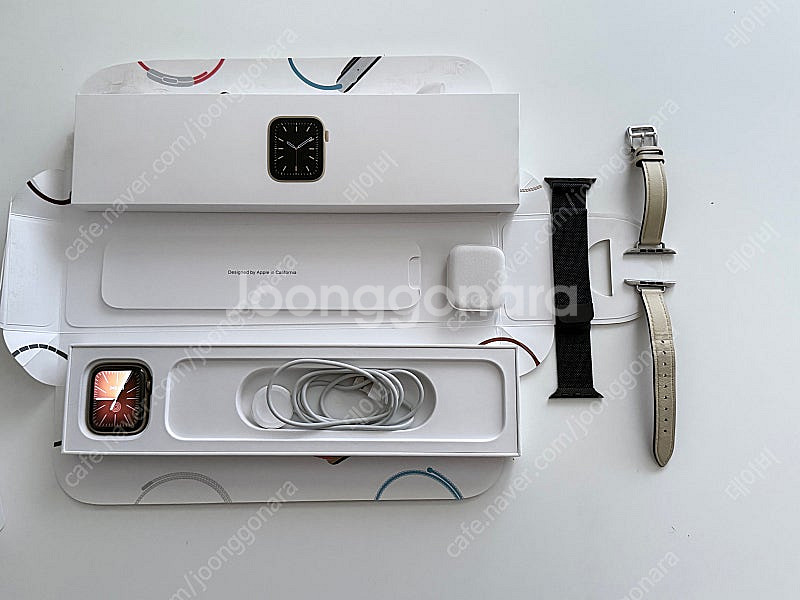 애플워치6 44mm 스테인리스 셀룰러 골드 풀박스 S급...--1