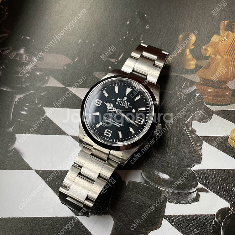 124270 익스플로러 36mm 익스 스틸 검판 롤렉스...--0