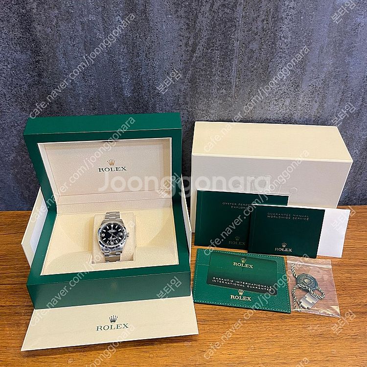 124270 익스플로러 36mm 익스 스틸 검판 롤렉스...--8
