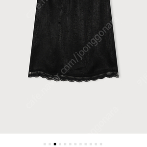 ETHOS GLOSSY MIDI SKIRT 블랙