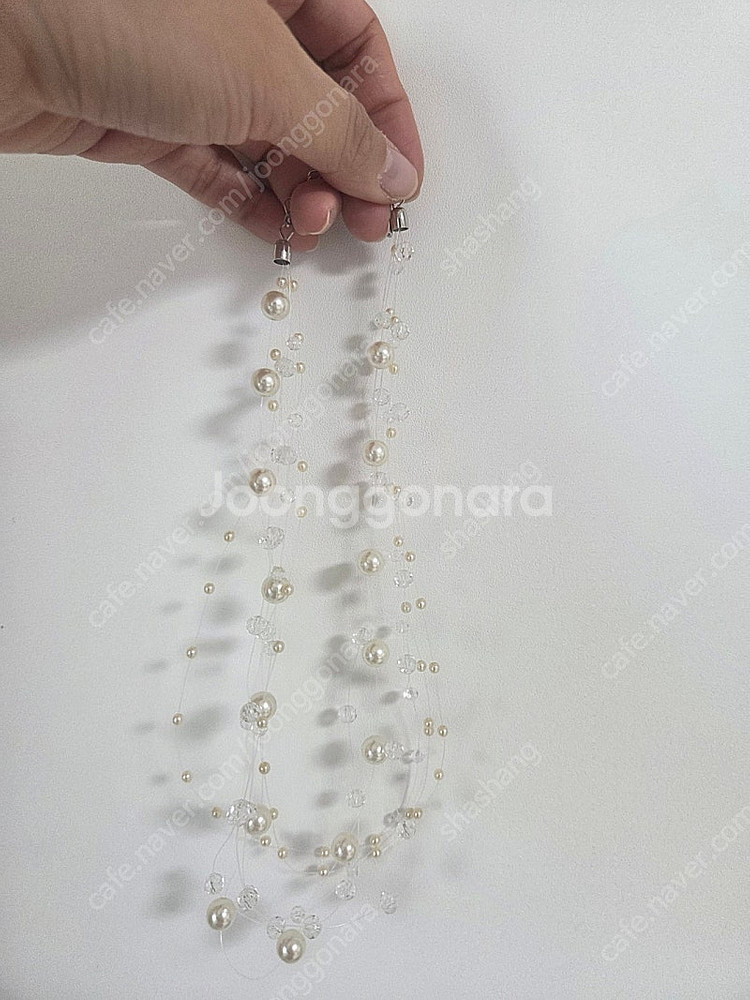 신사동 쥬얼리샵 구매 진주 와이어목걸이 새상품--2
