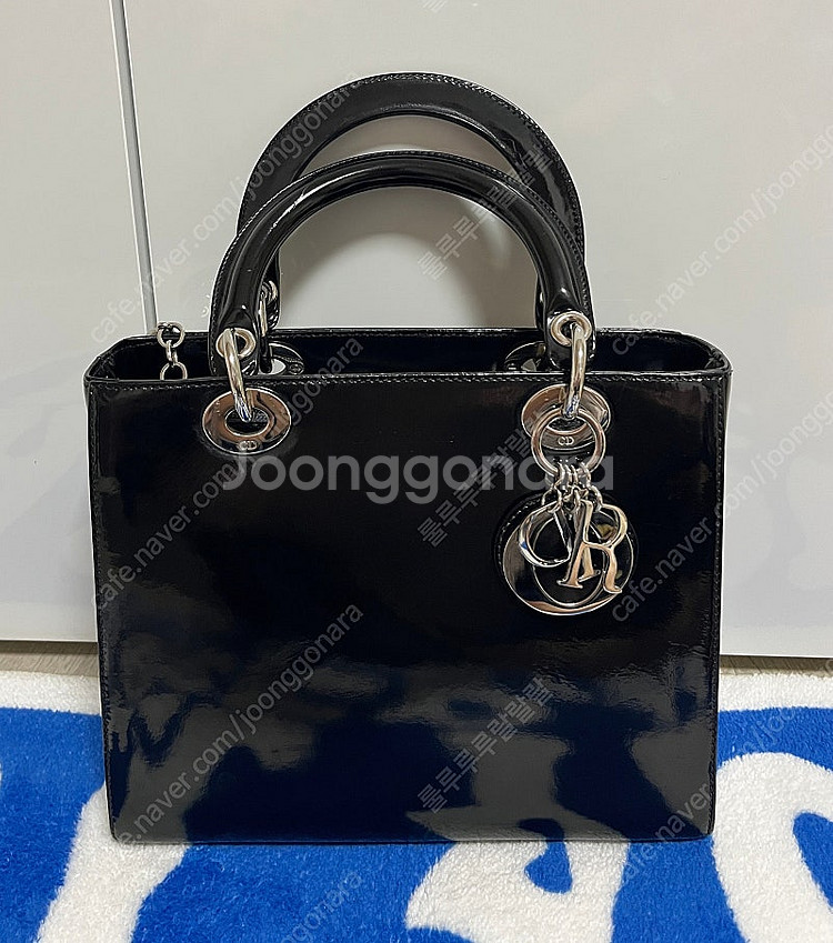정품 디올 레이디백 빈티지 페이던트 블랙--1