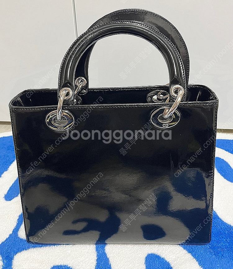 정품 디올 레이디백 빈티지 페이던트 블랙--3