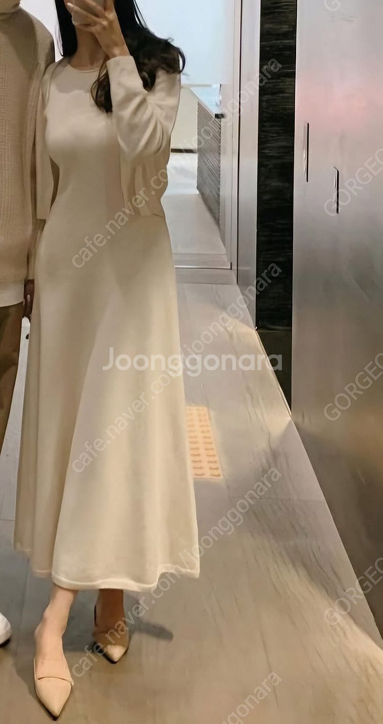 (1회착용) 라플라 셀리에 가디건 원피스 셋업 맥시 크...--1