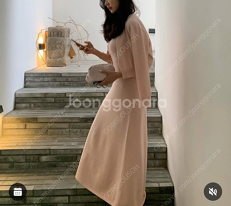 (1회착용) 라플라 셀리에 가디건 원피스 셋업 맥시 크...--2