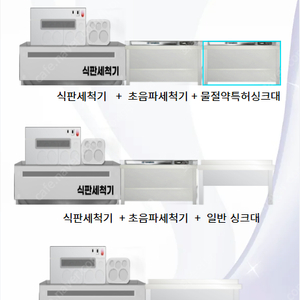 한식뷔페 식판세척기(새제품) + 초음파식기세척기1800*700*850 (3년사용)올수리