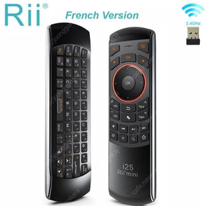 블루투스키보드 Rii i25 2.4G 미니 소형 무선 에어 마우스 키보드 IR 원격 제어